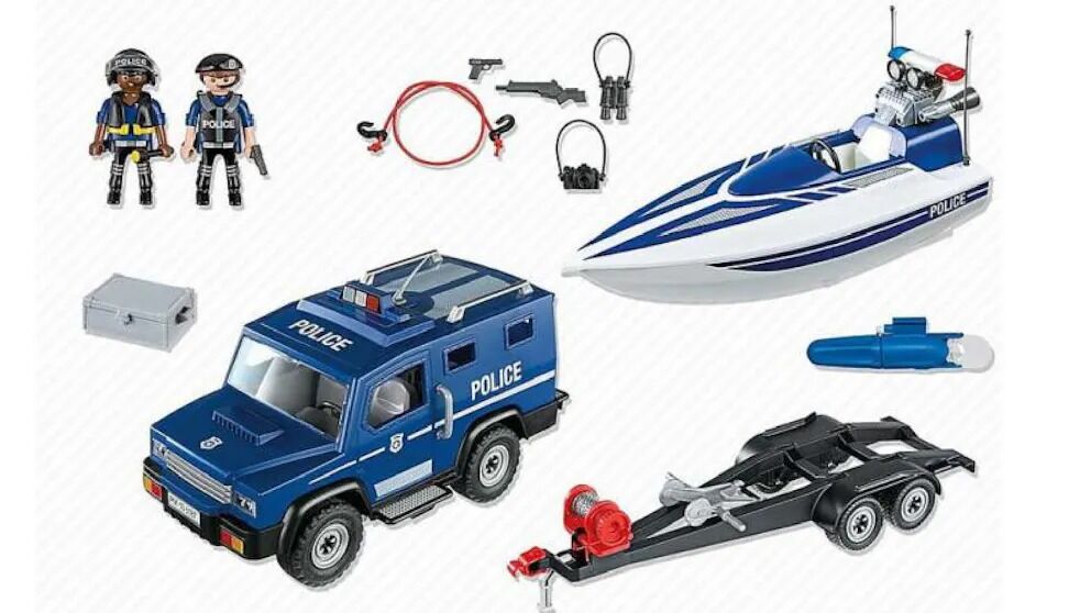 Playmobil City Action - Police Truck with Speedboat