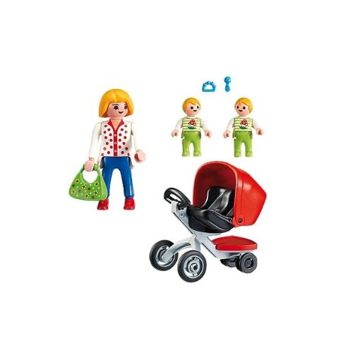 Playmobil City Life - Mother With Twin Stroller