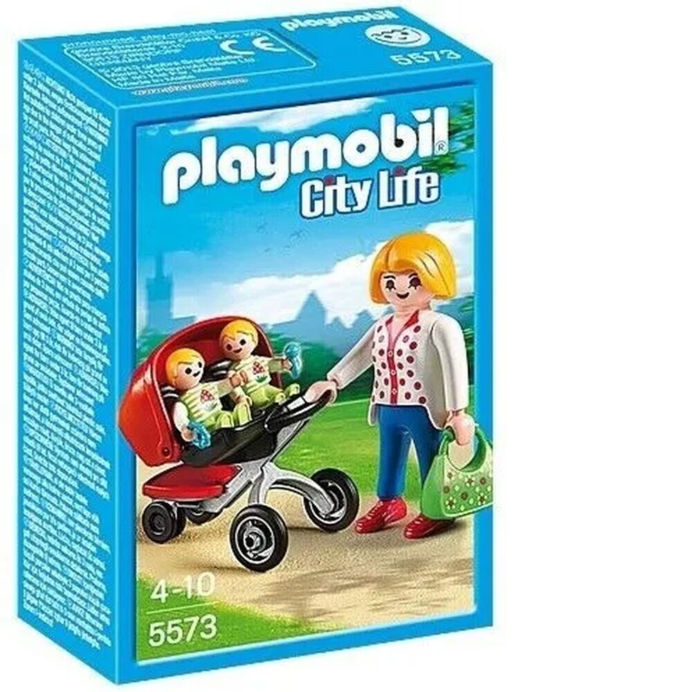 Playmobil City Life - Mother With Twin Stroller