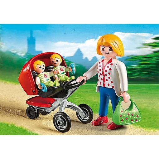 Playmobil City Life - Mother With Twin Stroller