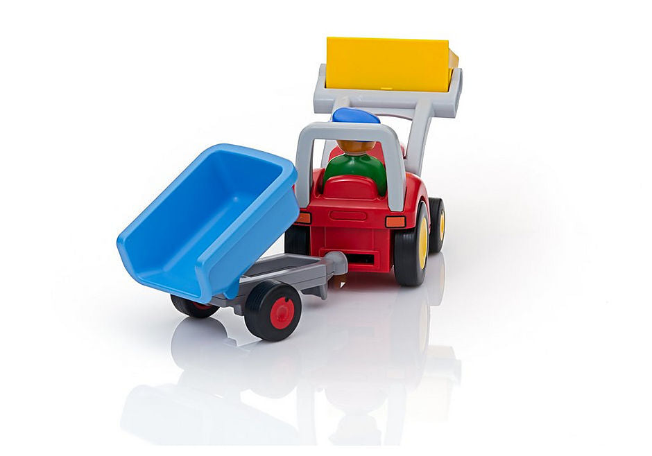 Playmobil 1.2.3 - Tractor with Trailer