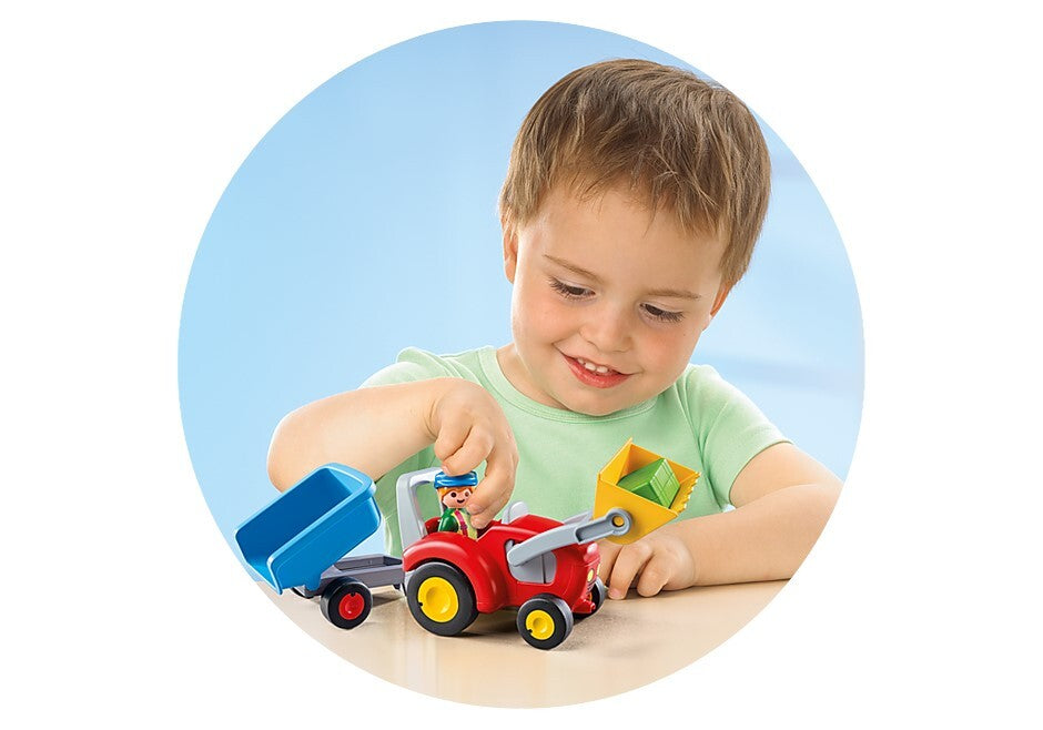Playmobil 1.2.3 - Tractor with Trailer