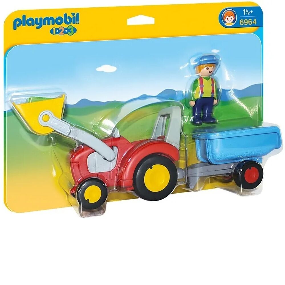 Playmobil 1.2.3 - Tractor with Trailer