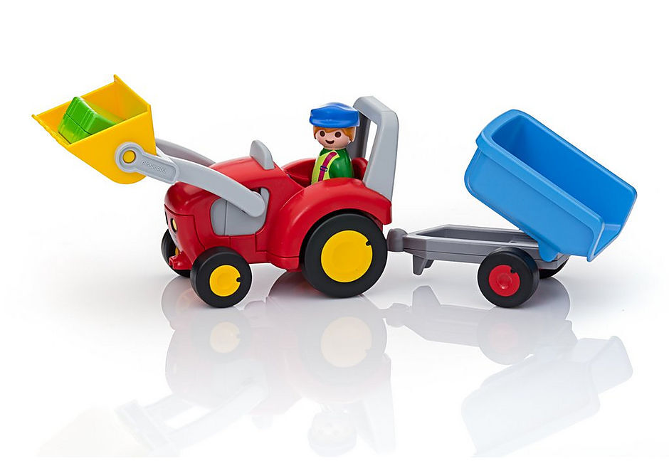 Playmobil 1.2.3 - Tractor with Trailer