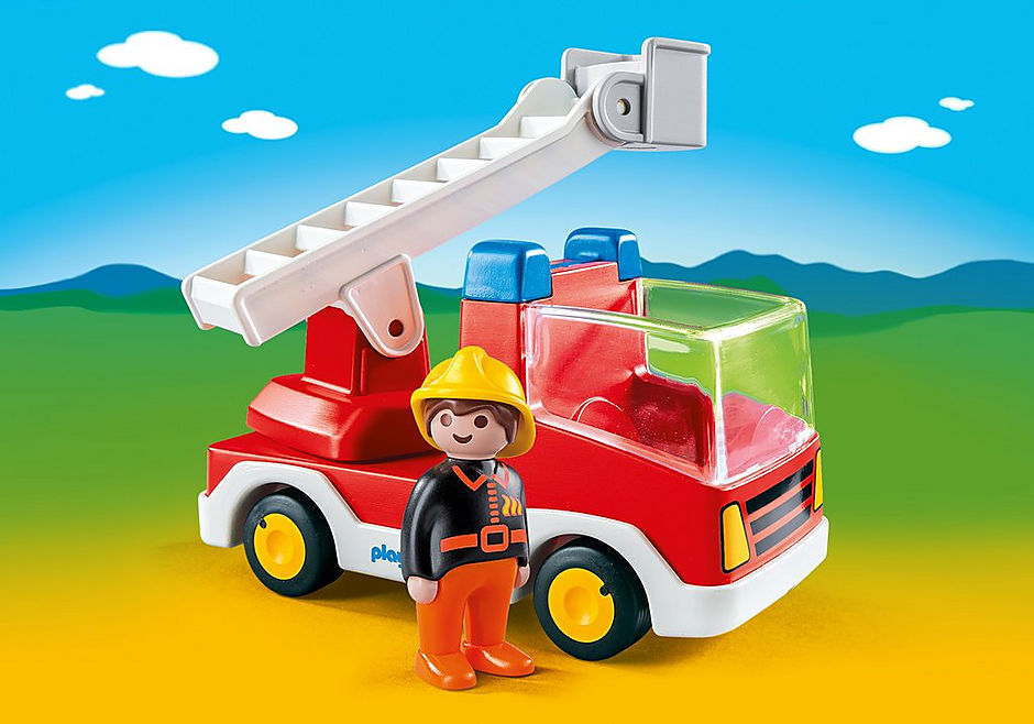 Playmobil 1.2.3 - Ladder Unit Fire Truck