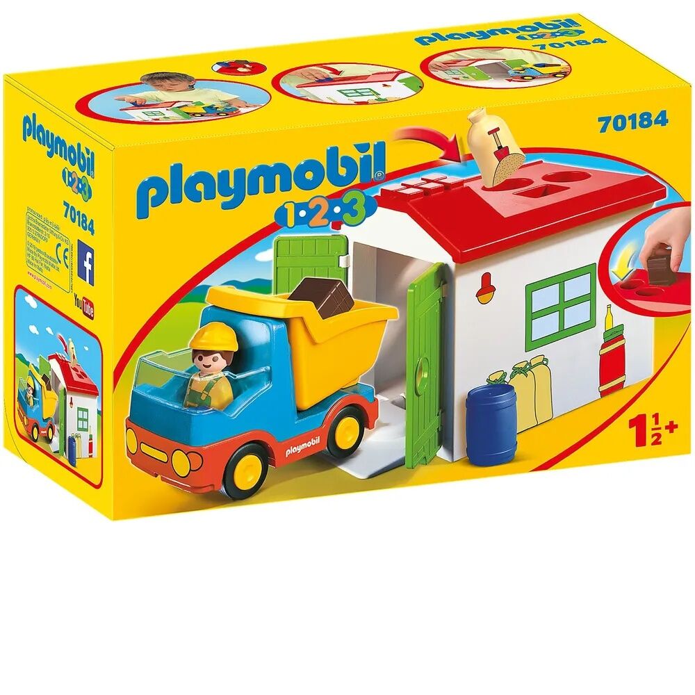 Playmobil 1.2.3 - Garbage Truck with Garage