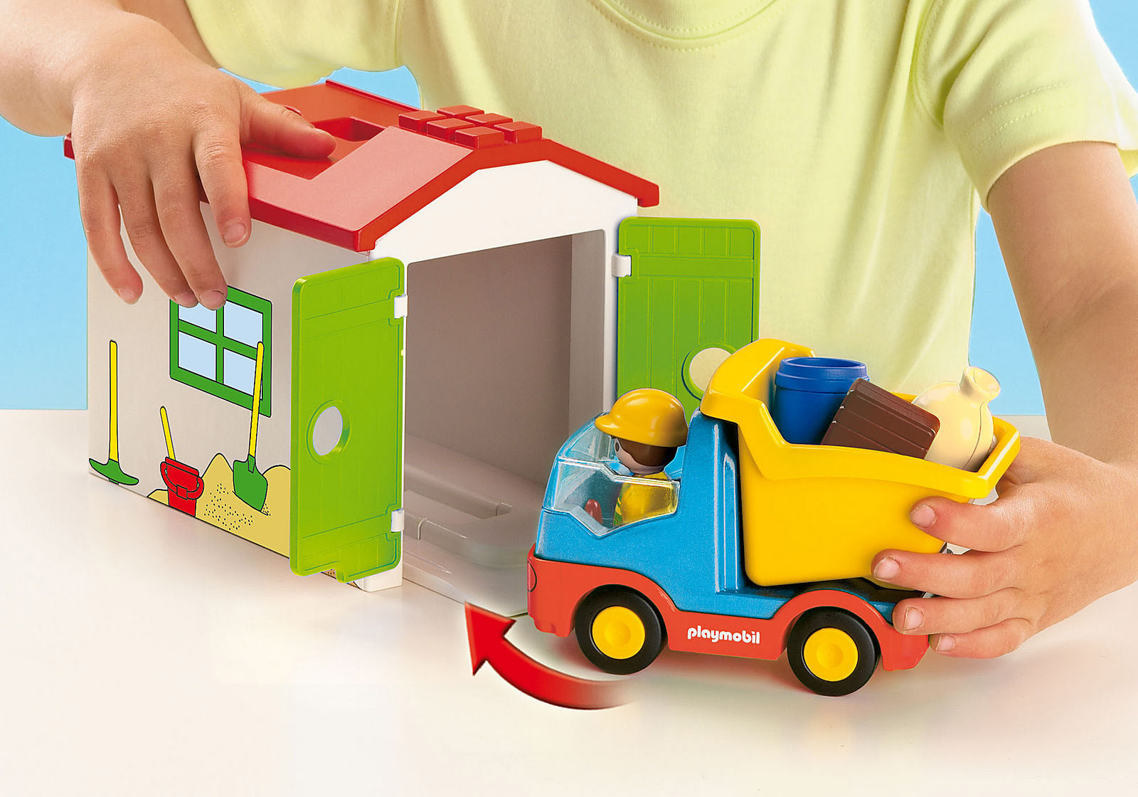 Playmobil 1.2.3 - Garbage Truck with Garage