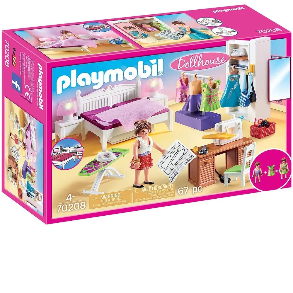 Playmobil Dollhouse - Bedroom with Sewing Corner
