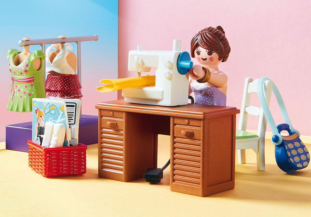Playmobil Dollhouse - Bedroom with Sewing Corner