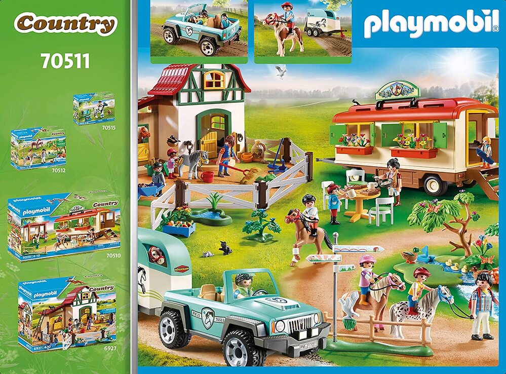 Playmobil Country - Car With Pony Trailer