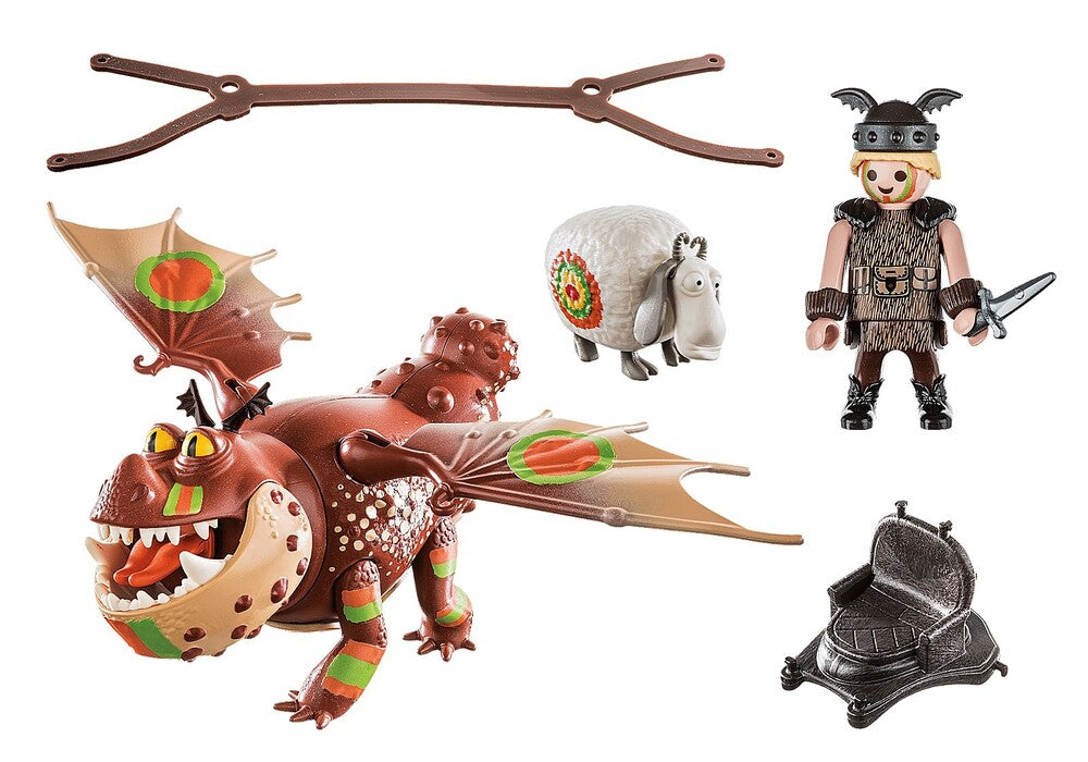 Playmobil How To Train Your Dragon - Dragon Racing: Fishlegs and Meatlug