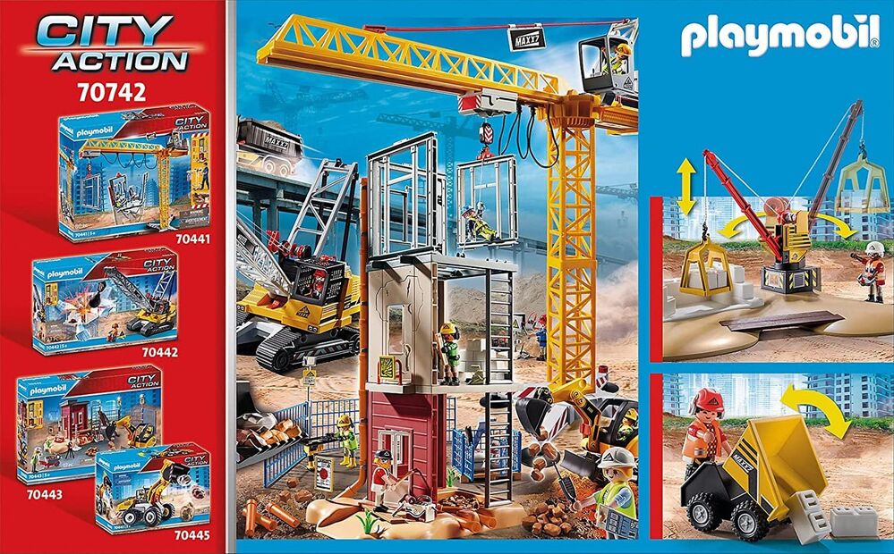 Playmobil City Action - Construction Site with Flatbed Truck