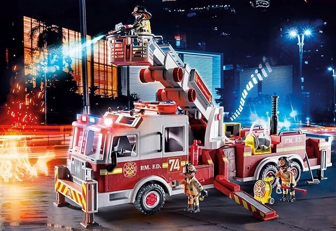 Playmobil City Action - Rescue Vehicles: Fire Engine with Tower Ladder