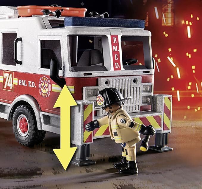 Playmobil City Action - Rescue Vehicles: Fire Engine with Tower Ladder