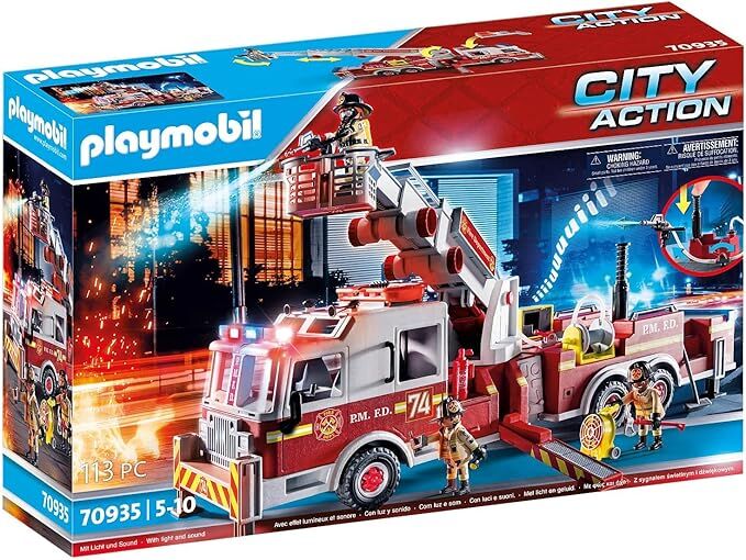 Playmobil City Action - Rescue Vehicles: Fire Engine with Tower Ladder