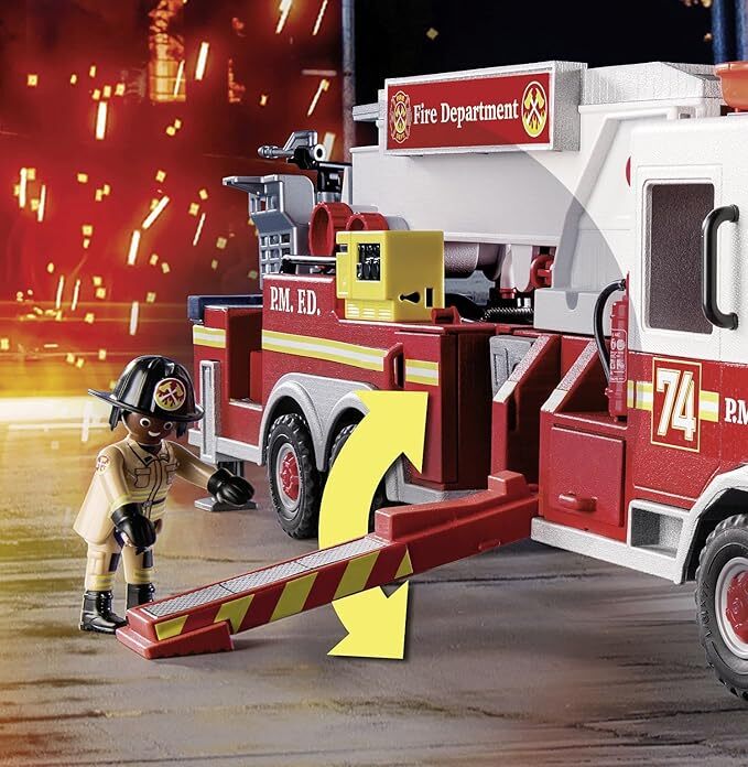 Playmobil City Action - Rescue Vehicles: Fire Engine with Tower Ladder