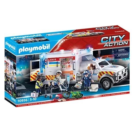 Playmobil City Action - Rescue Vehicles: Ambulance with Lights and Sound