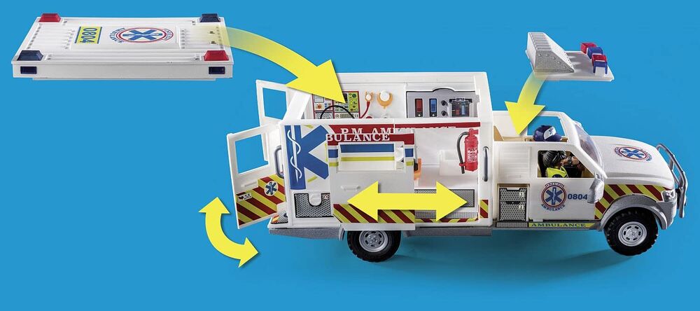 Playmobil City Action - Rescue Vehicles: Ambulance with Lights and Sound