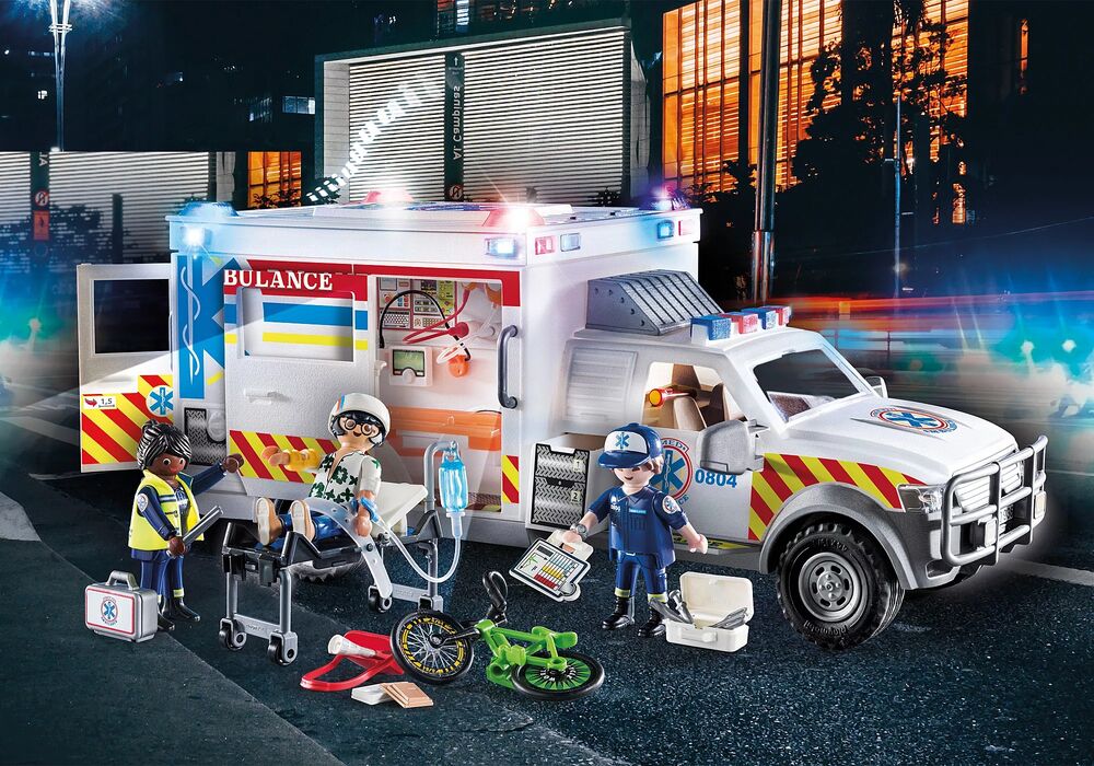 Playmobil City Action - Rescue Vehicles: Ambulance with Lights and Sound