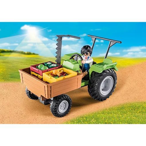 Playmobil 1.2.3 - Harvester Tractor with Trailer