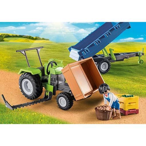 Playmobil 1.2.3 - Harvester Tractor with Trailer