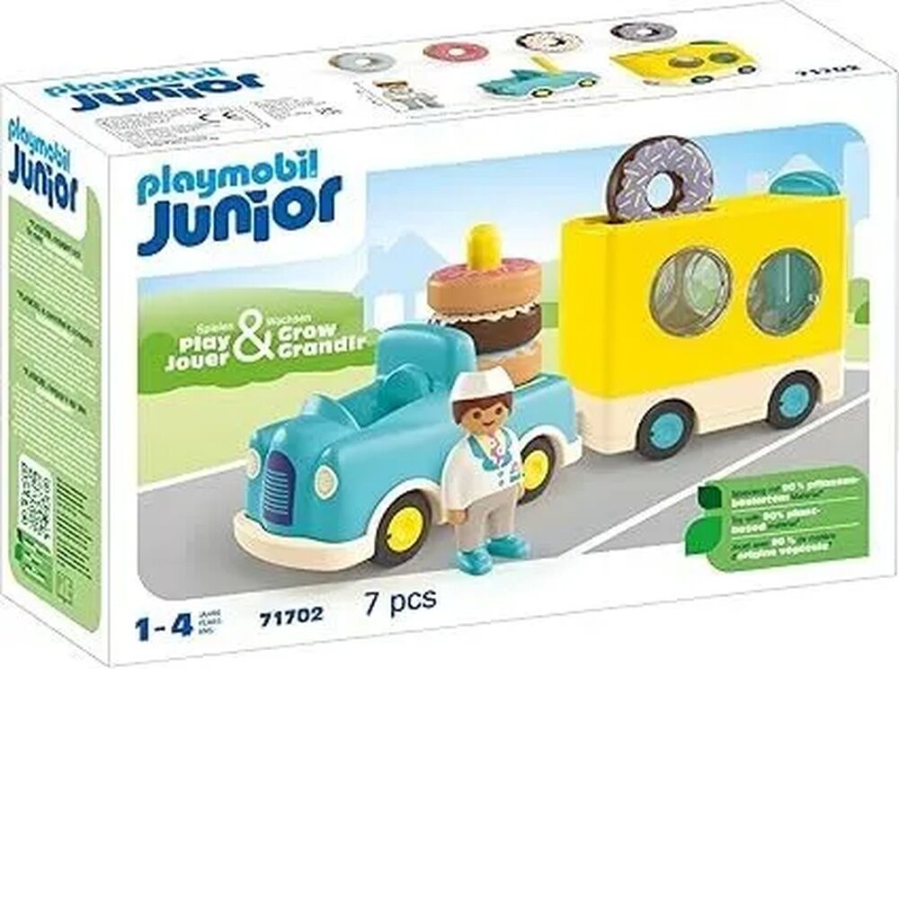 Playmobil JUNIOR - Crazy Donut Truck with Stacking and Sorting Feature