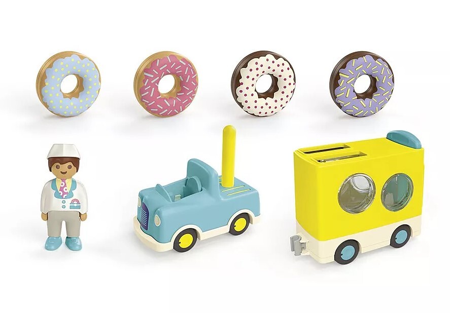 Playmobil JUNIOR - Crazy Donut Truck with Stacking and Sorting Feature