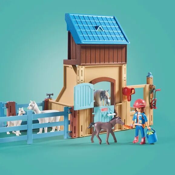 Playmobil Horses of Waterfall - Horse Stall with Amelia and Whisper