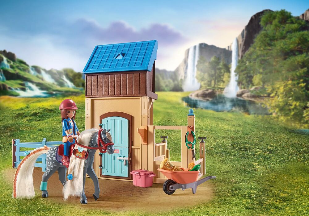 Playmobil Horses of Waterfall - Horse Stall with Amelia and Whisper