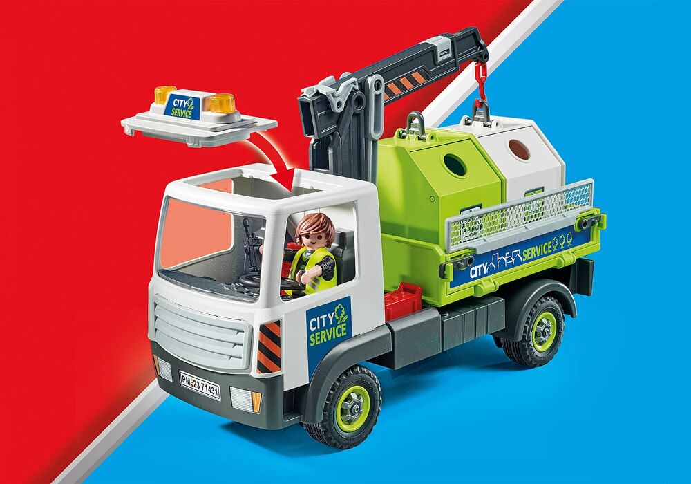 Playmobil City Action - Glass Recycling Truck with Container