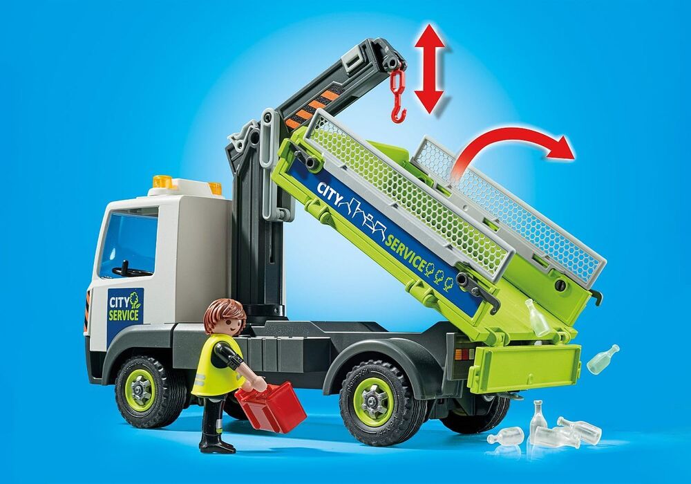 Playmobil City Action - Glass Recycling Truck with Container