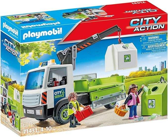 Playmobil City Action - Glass Recycling Truck with Container