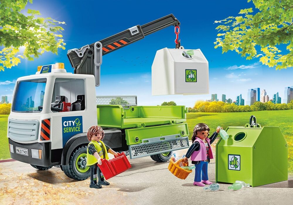 Playmobil City Action - Glass Recycling Truck with Container