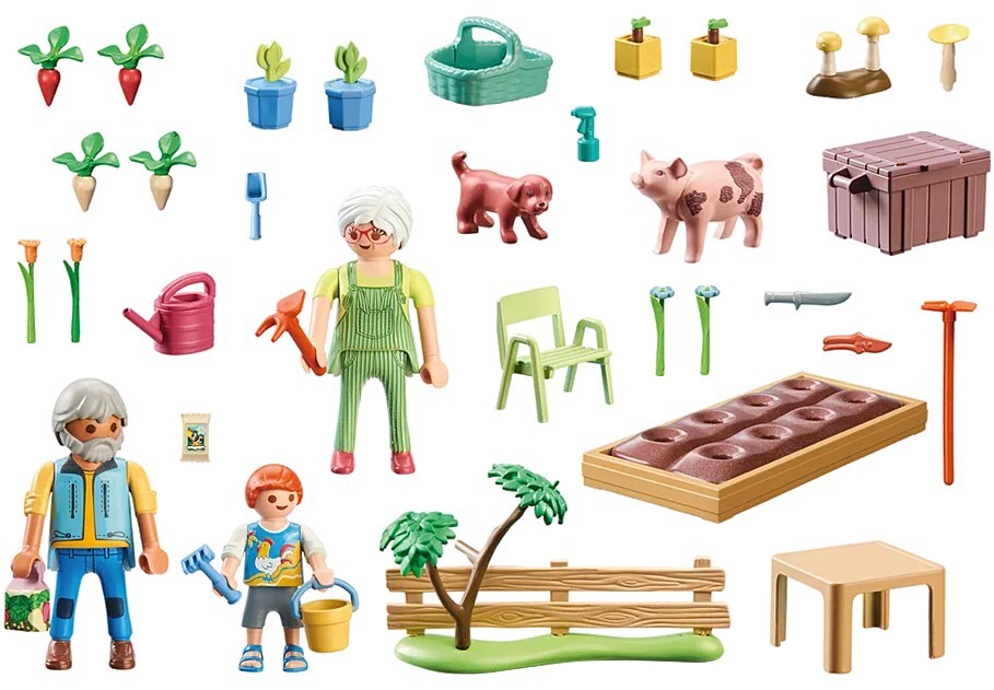 Playmobil Country - Idyllic Vegetable Garden with Grandparents