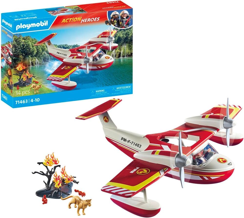 Playmobil City Action - Firefighting Plane with Extinguishing Function
