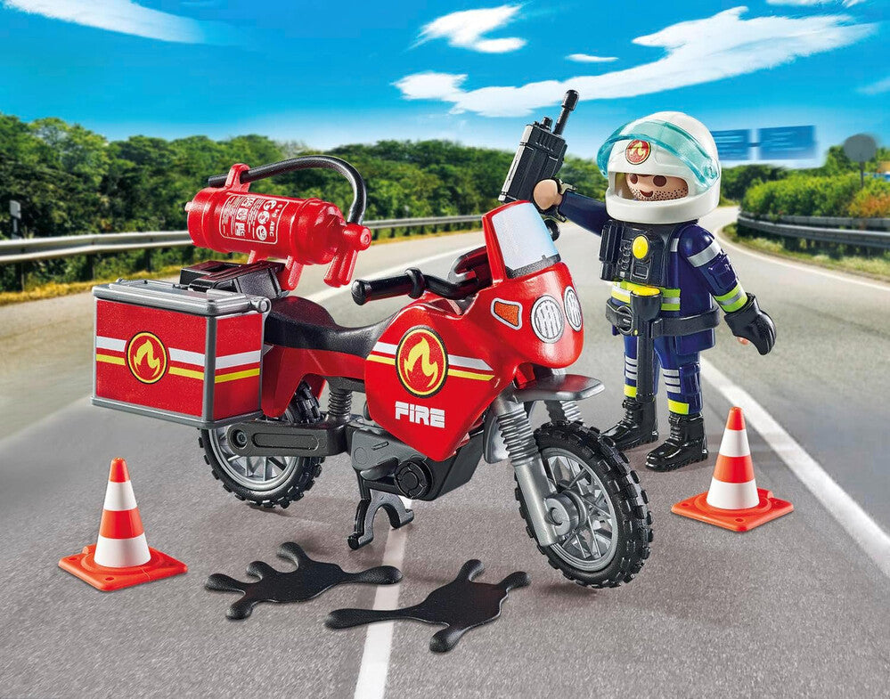 Playmobil Action Heroes - Fire Engine at the Scene of Accident