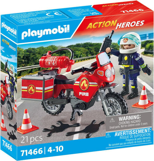 Playmobil Action Heroes - Fire Engine at the Scene of Accident