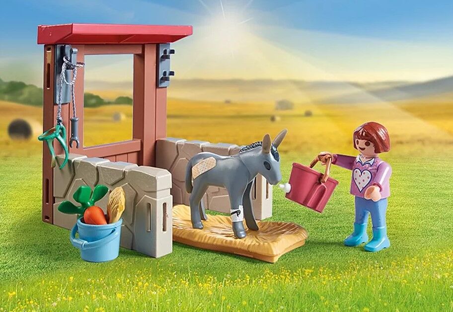 Playmobil Country - Starter Pack Veterinary Mission with the Donkeys