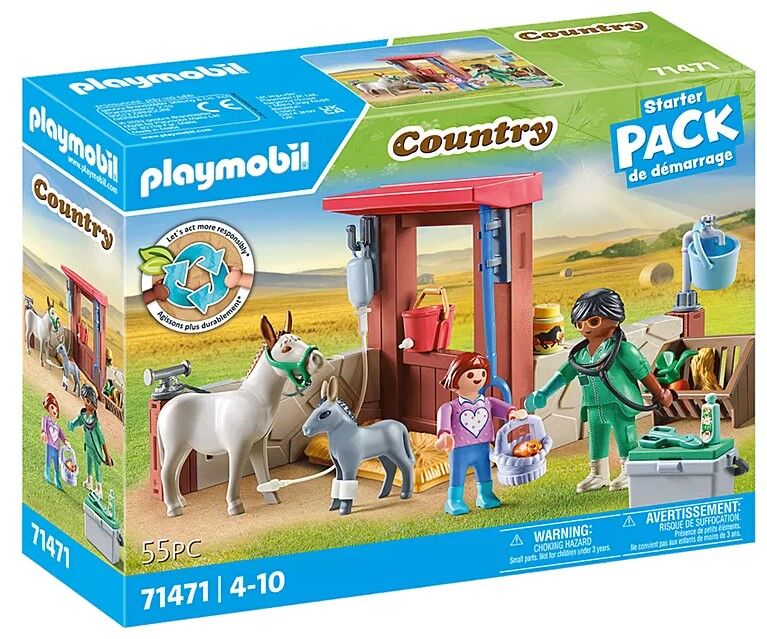 Playmobil Country - Starter Pack Veterinary Mission with the Donkeys