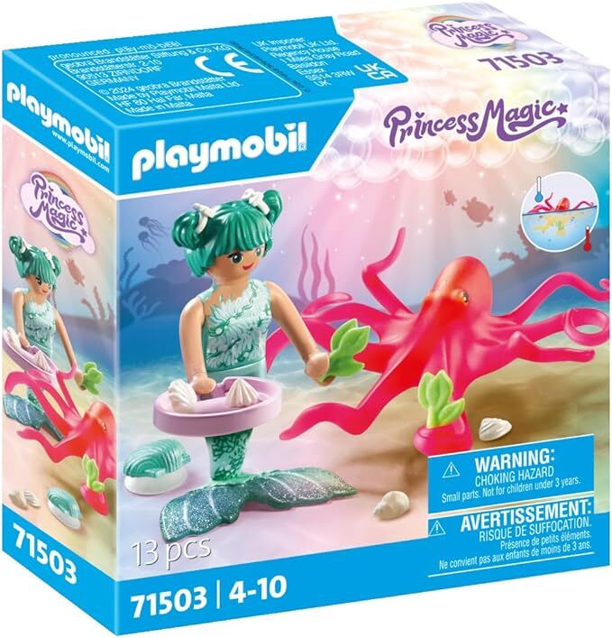 Playmobil Princess Magic - Mermaid with Colour-Changing Octopus