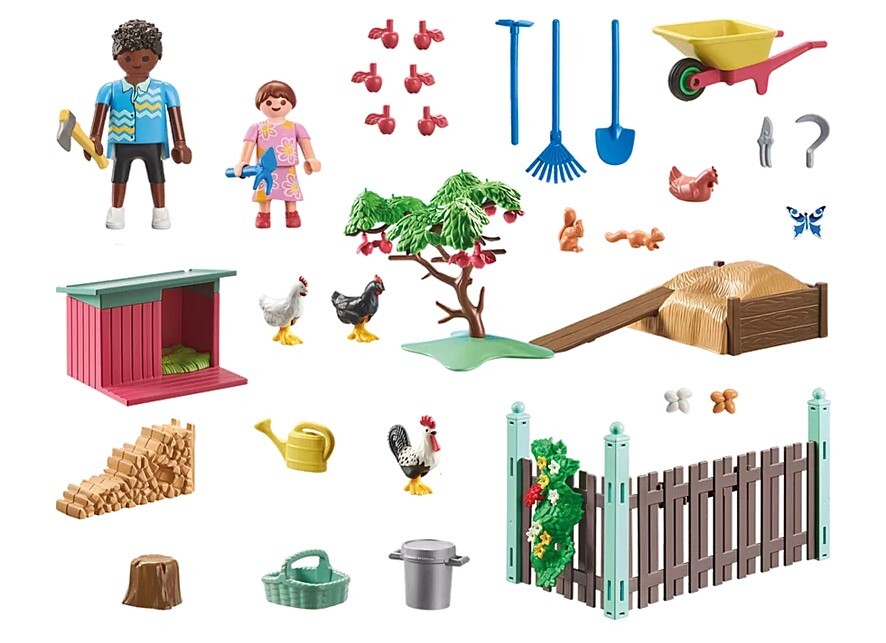 Playmobil My Life - Little Chicken Farm in the Tiny House Garden