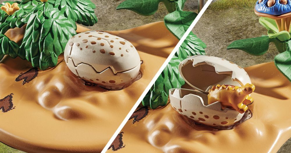 Playmobil Dinos - Stegosaurus Nest with Egg Thief