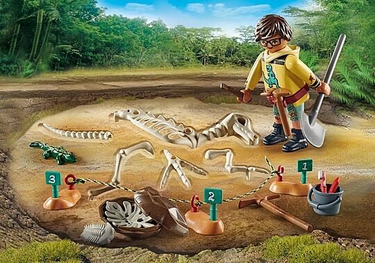Playmobil Dinos - Archaeological Dig with Dinosaur Skeleton