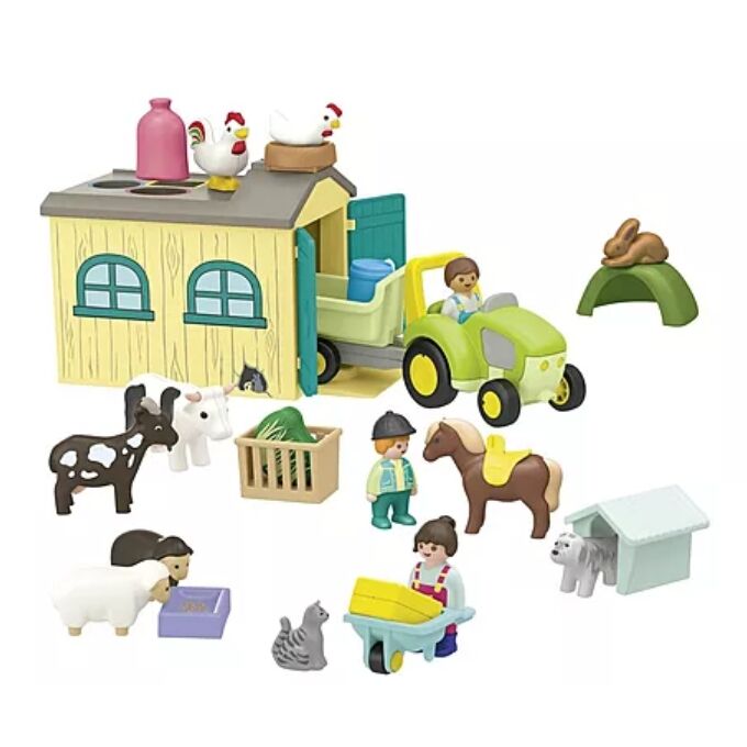 Playmobil JUNIOR - Farm Adventure with Tractor, Trailer and Animal Friends