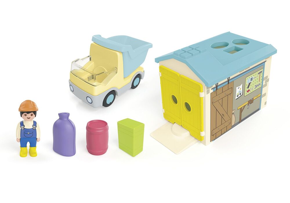 Playmobil JUNIOR - Construction Truck with Garage