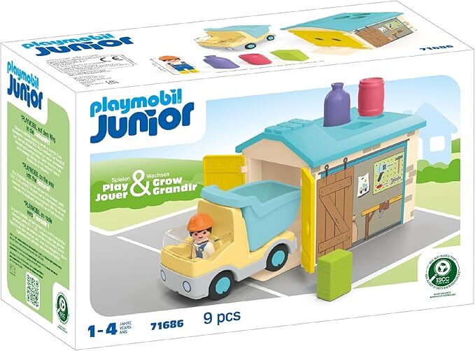 Playmobil JUNIOR - Construction Truck with Garage