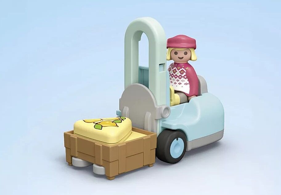 Playmobil JUNIOR - Organic Market Stall and Forklift