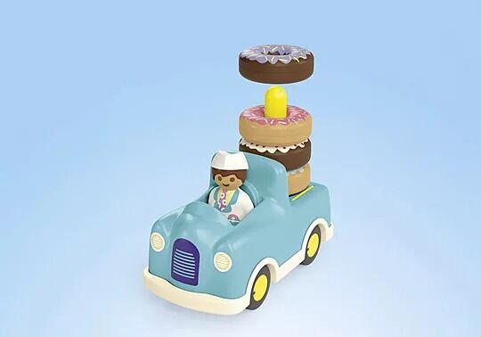 Playmobil JUNIOR - Crazy Donut Truck with Stacking and Sorting Feature