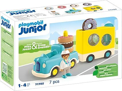 Playmobil JUNIOR - Crazy Donut Truck with Stacking and Sorting Feature