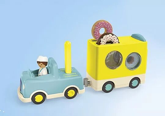 Playmobil JUNIOR - Crazy Donut Truck with Stacking and Sorting Feature